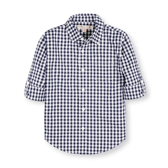 Organic Stretch Poplin Roll-up Shirt