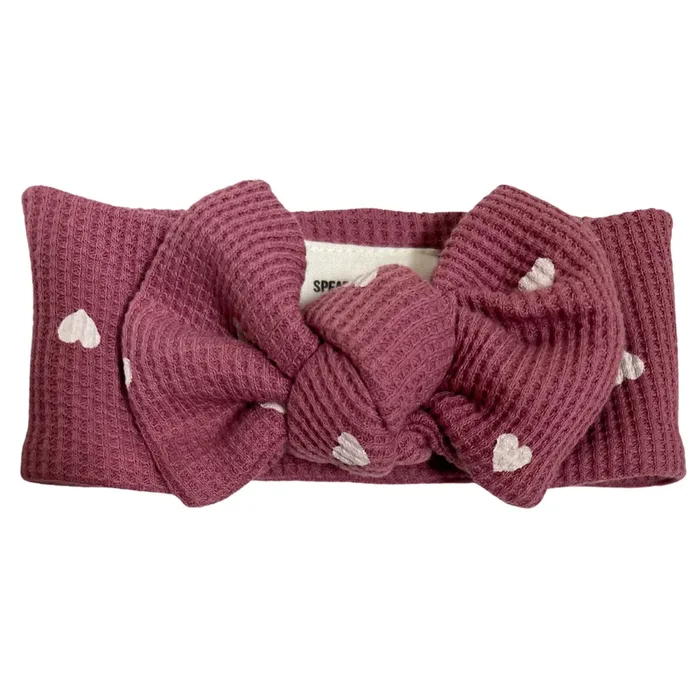 Organic Waffle Knot Bow Headband