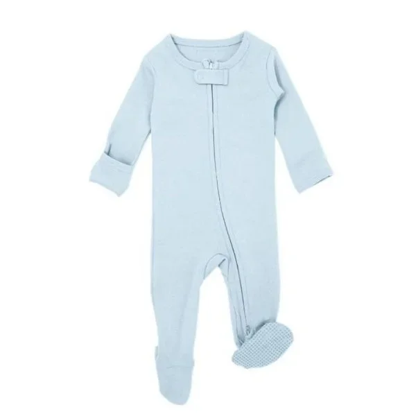 Organic Zipper Footed Sleeper – Solids