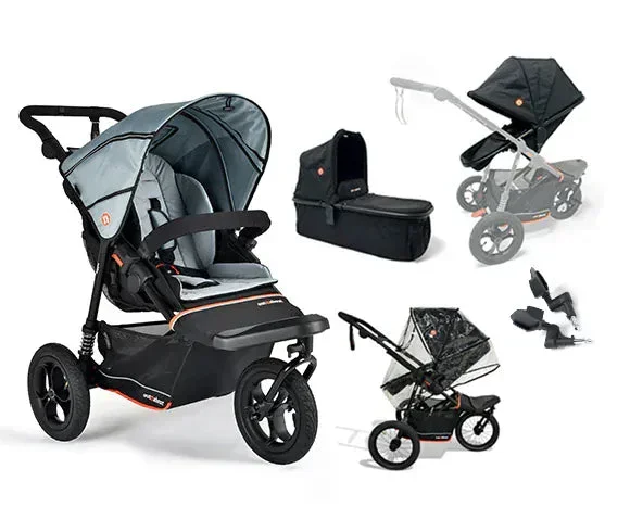 Out N About Nipper V6 (Switch) Newborn Bundle – Rocksalt Grey