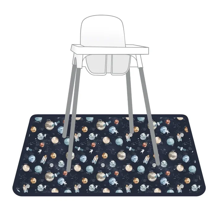 Outer Space Splash Mat – A Waterproof Catch-all For Highchair Spills And More!