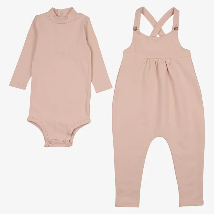 Overall And Onesie – Soft Pink Melange