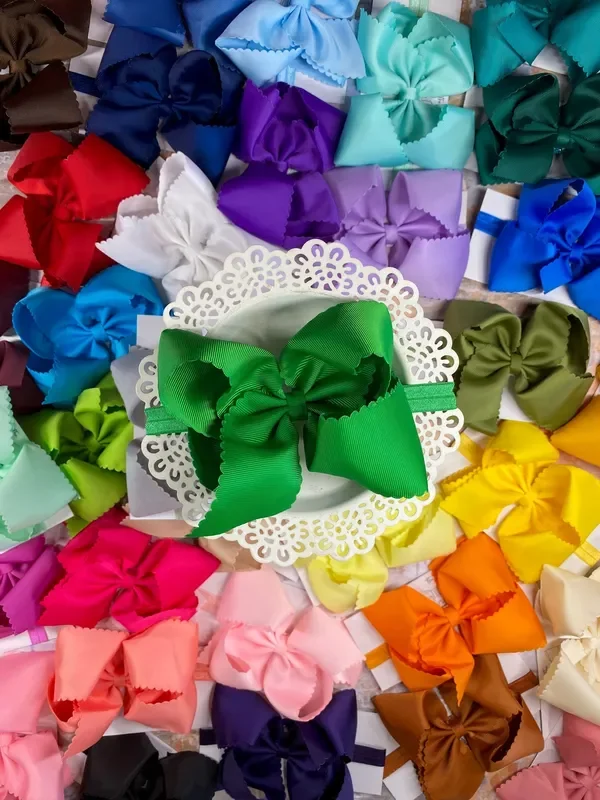 Oversize Scalloped Bow – Headband – 5.5 “
