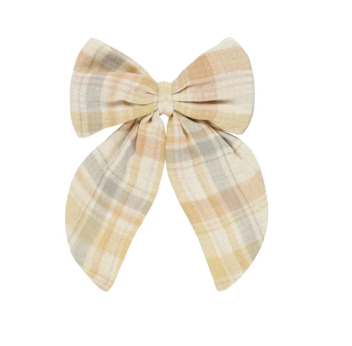 Oversized Bow | Pastel Plaid