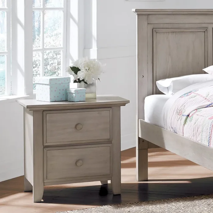 Oxford Baby Kenilworth Collection 2 Drawer Nightstand in Stone Wash