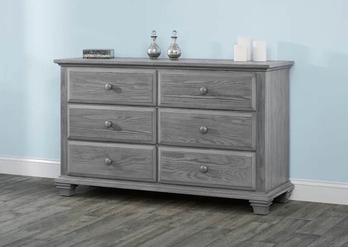 Oxford Baby Kenilworth Collection 6 Drawer Dresser in Graphite Gray