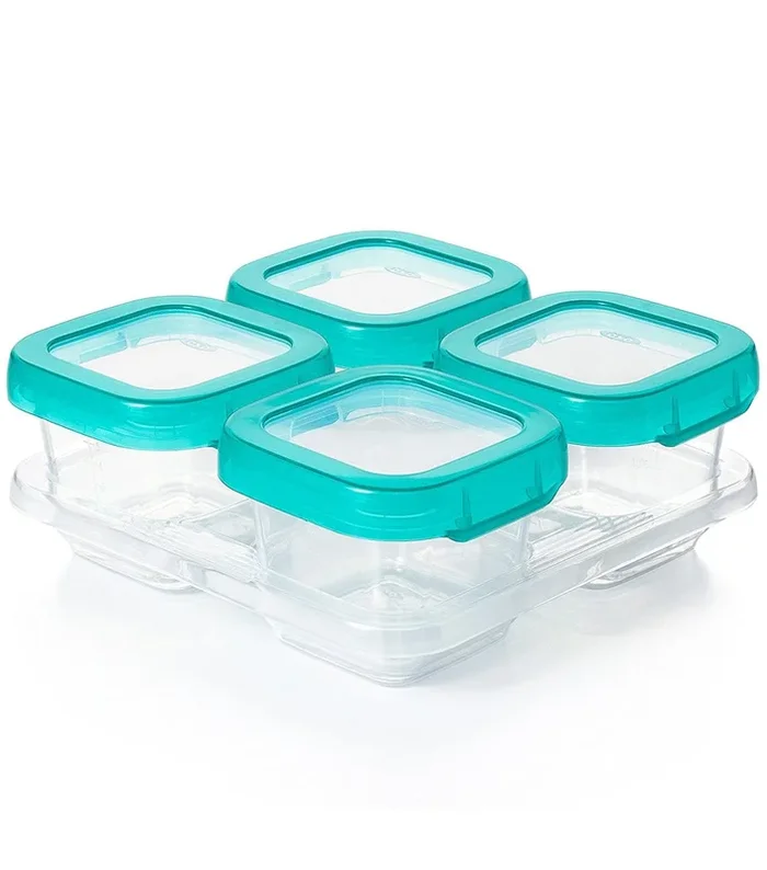 OXO Tot Baby Blocks Freezer Storage Containers, 6 Oz – Teal