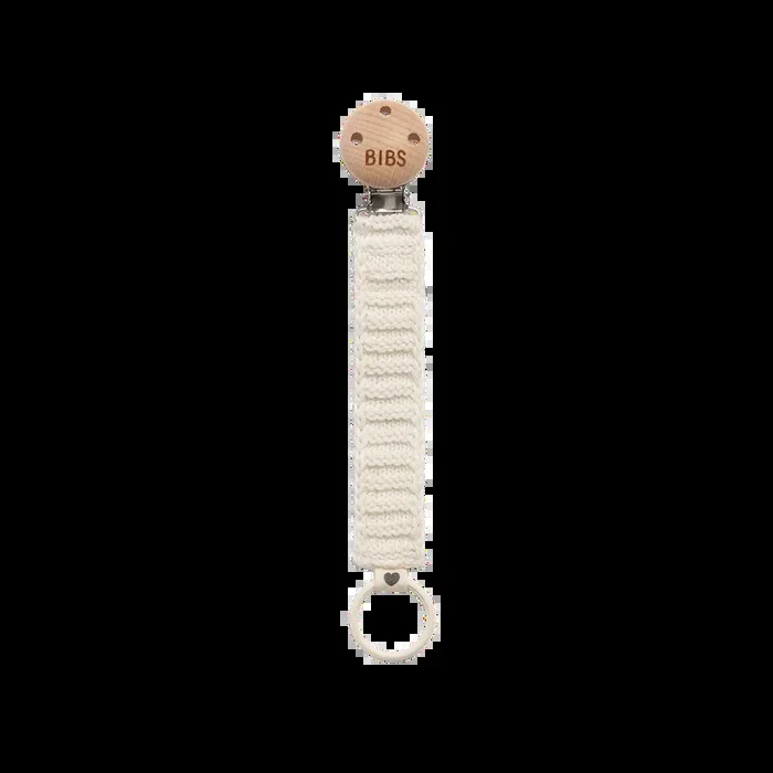 Pacifier Clip Knitted – Ivory