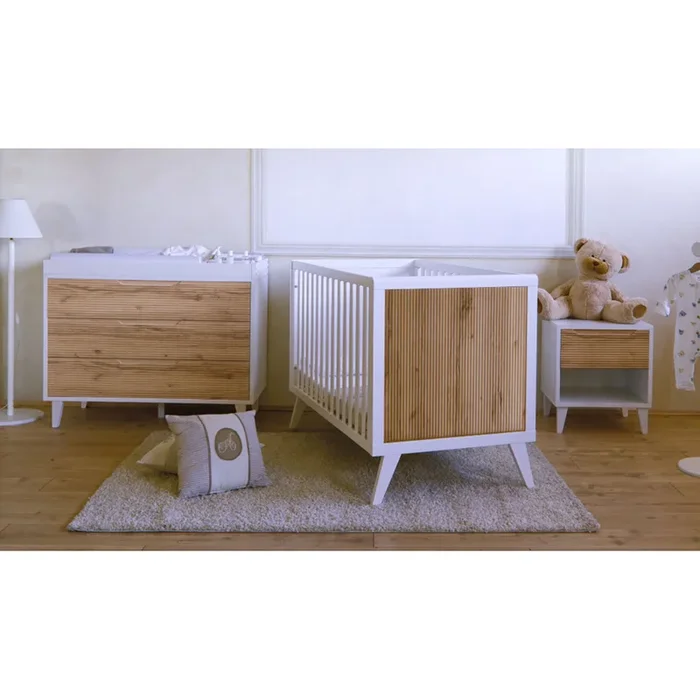 Pali Caravaggio Nightstand Deluxe White/Biscotti