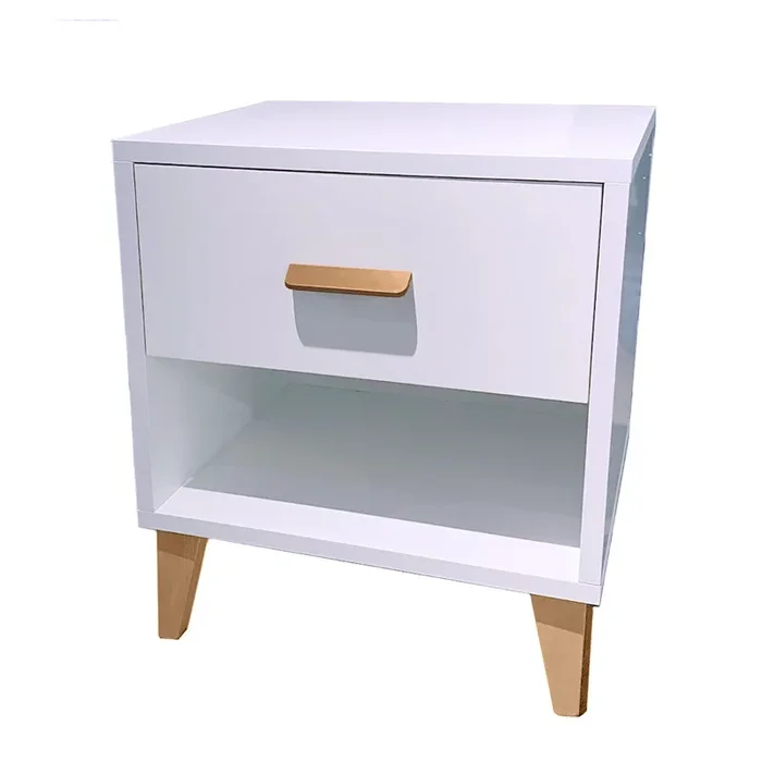 Pali Caravaggio Nightstand White/Walnut