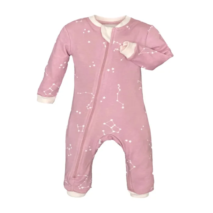 Patterned Organic Footless Sleepers