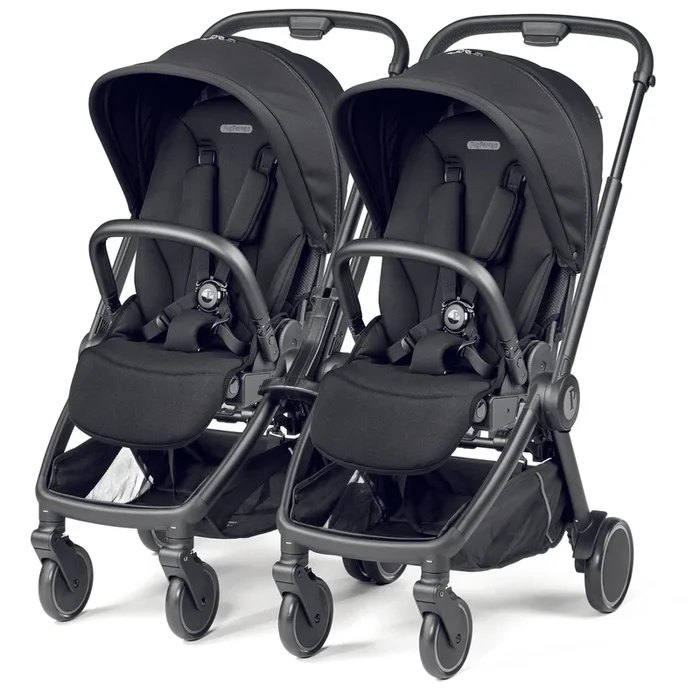 PEG City Loop Double Stroller Bundle – Black / True Black