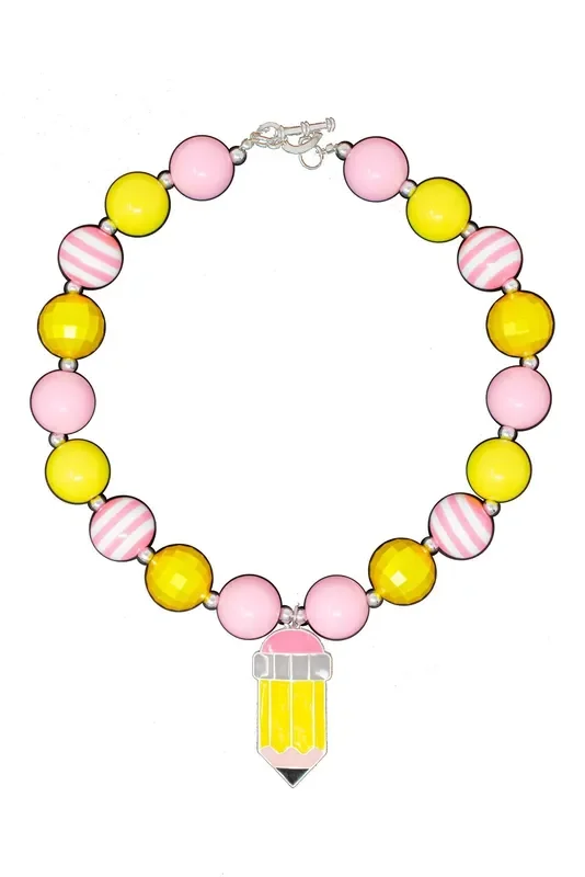 Pencil Bubblegum Necklace