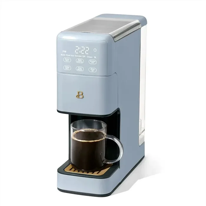 Perfect Grind™ Programmable Single Serve Coffee Maker – Blue by Drew Barrymore
