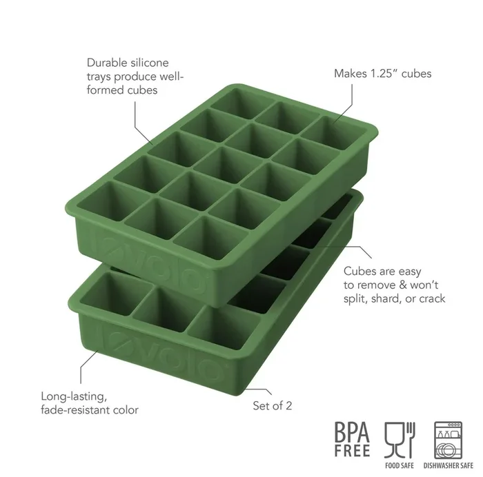 Perfect Ice Cube Trays – Silicone, Set of 2
