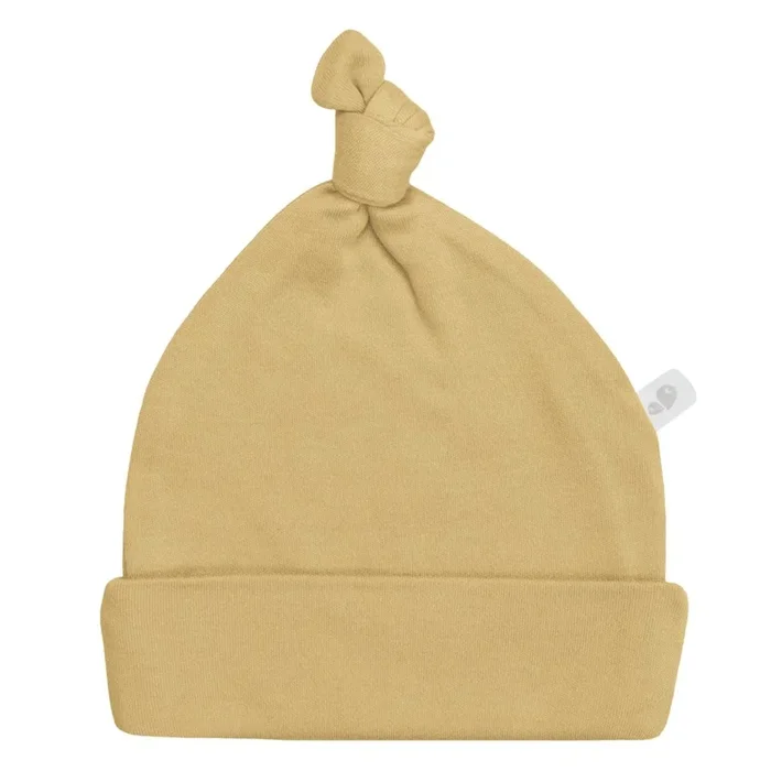 PERLIMPINPIN Bamboo Knotted Hat (1-3M) – Curry