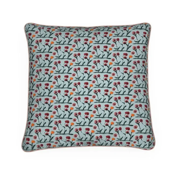Persimmon Posey Throw Pillow
