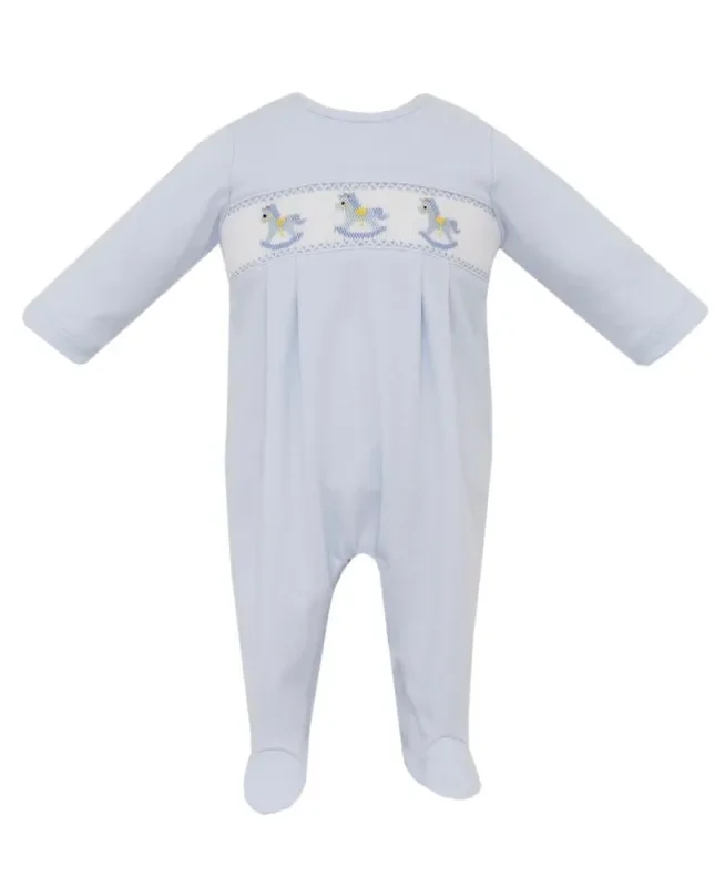 Petit Bebe Knit Rocking Horse Footie