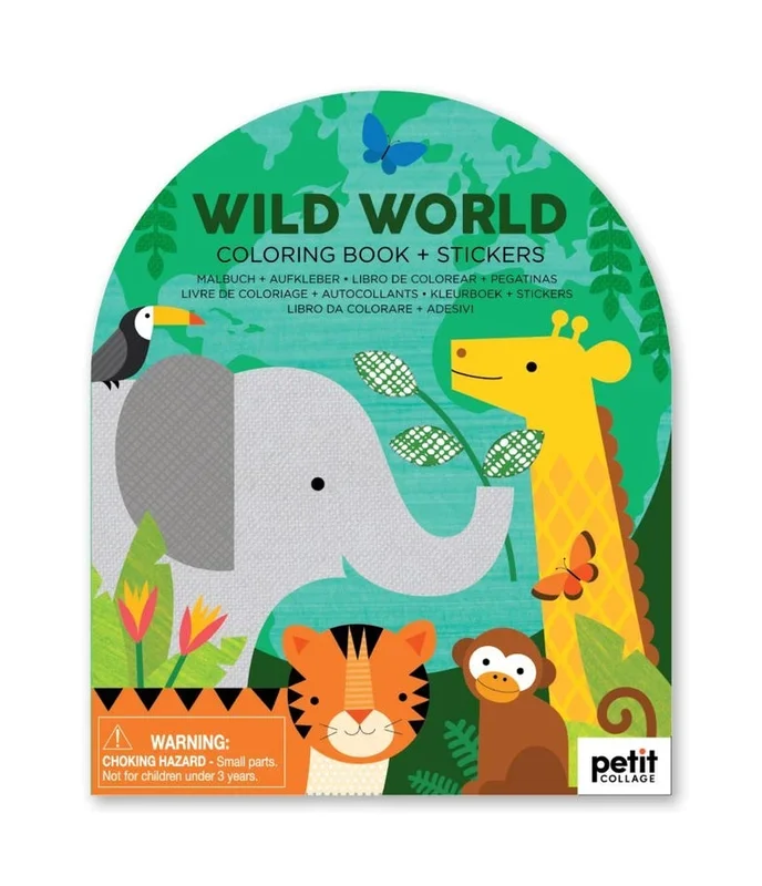 Petit Collage Coloring & Sticker Book | Wild World