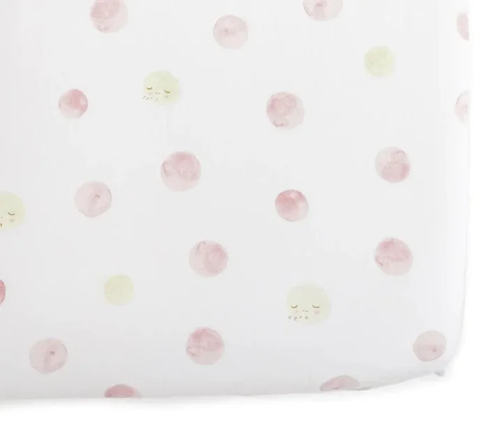 Petit Pehr Organic Crib Sheet – Luna Dawn (Pink)
