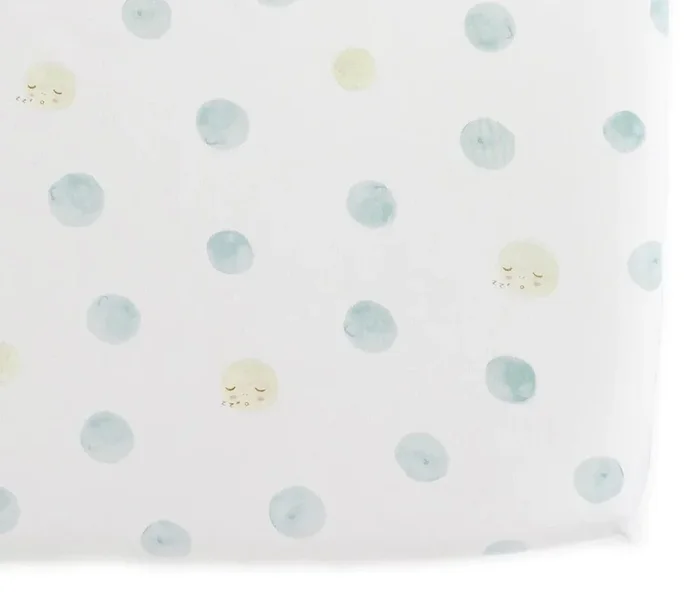 Petit Pehr Organic Crib Sheet – Luna Dusk (Blue)