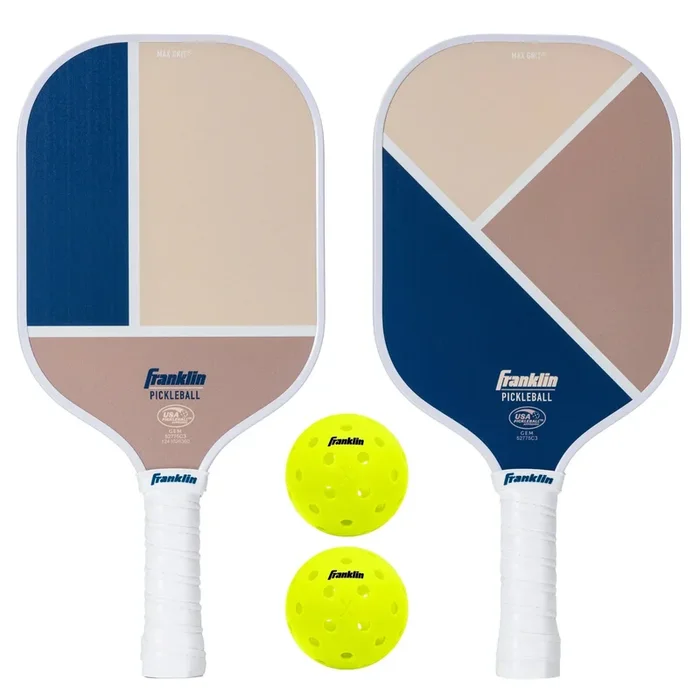 Pickleball Paddle Set – Blue/Tan
