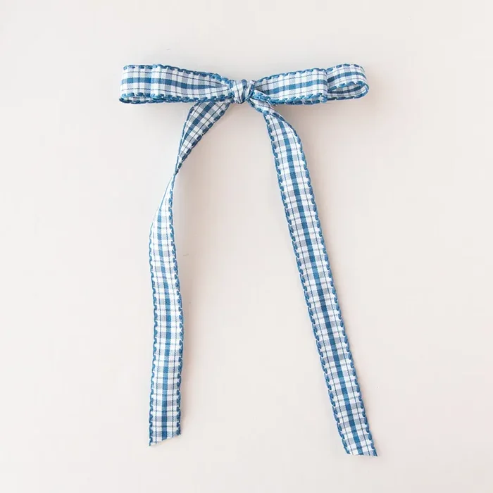 Picnic – Blue | Statement Ribbon Bow