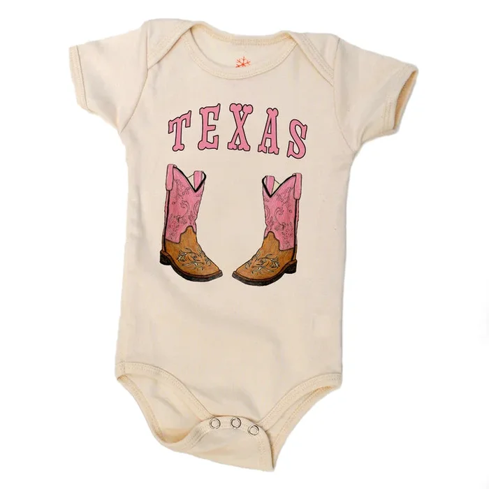 Pink Boots Organic Onesie