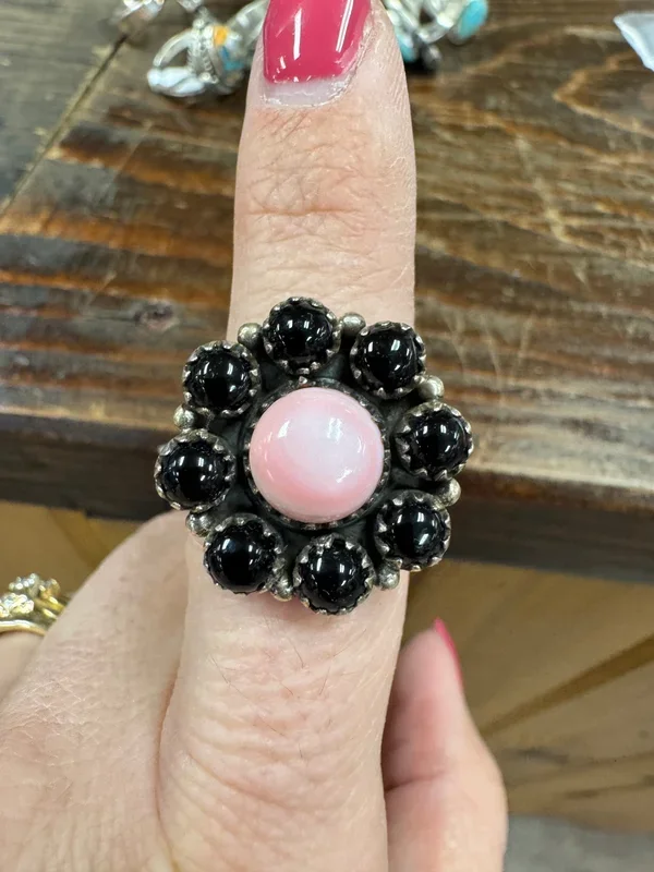 Pink Conch Flower Ring