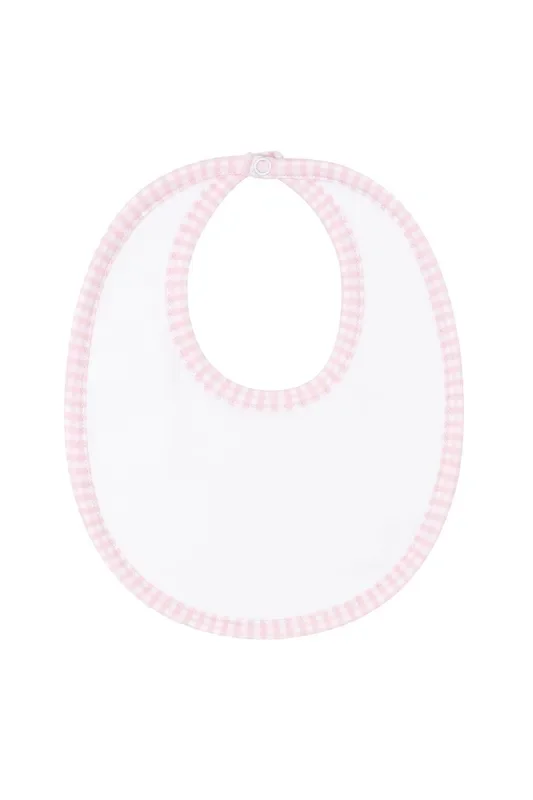 Pink Gingham bib