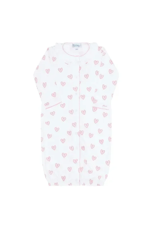 Pink Heart Print Converter Gown