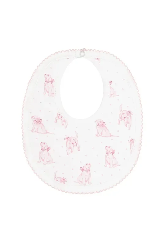 Pink Puppy Love Print Bib