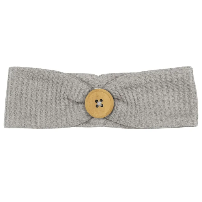 Pique Button Headband – 0-12 Months