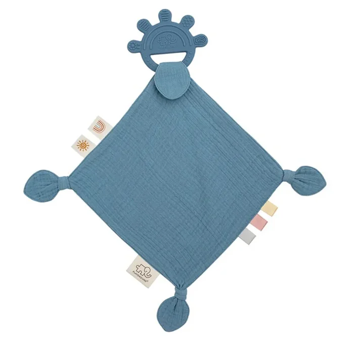 Playground Silicone Comfort Teether Blue