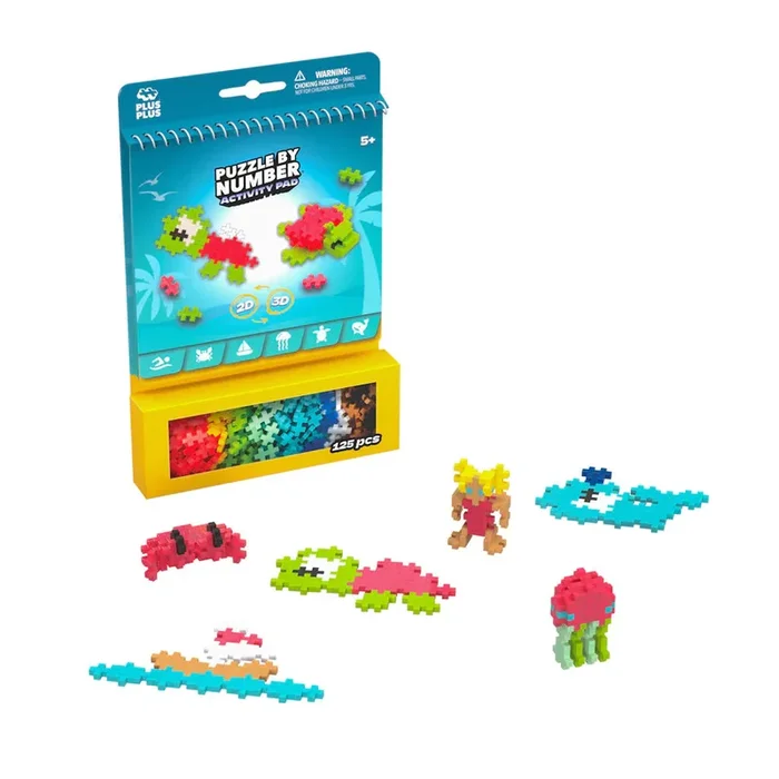 PlusPlus Puzzle by Number Activity Pad | Ocean
