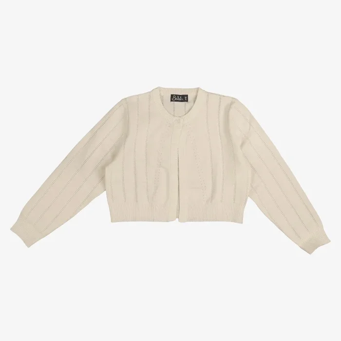 Pointelle Cardigan – White