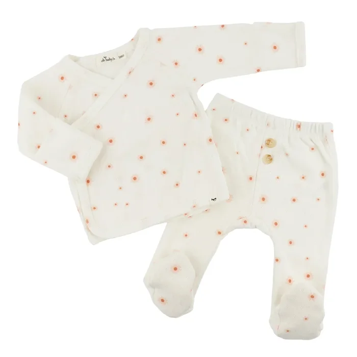 Pointelle Kimono Set – Twinkle – Mini Daisies