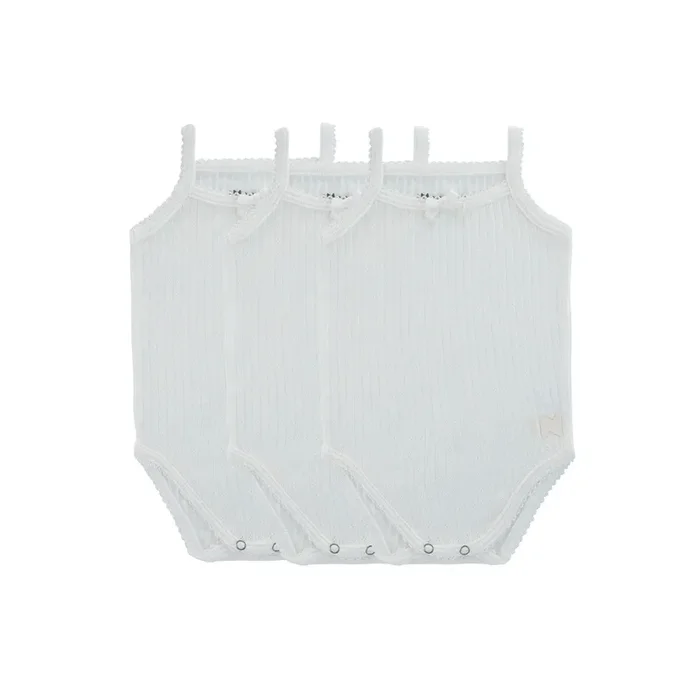 Pointelle White, Girl (three Pack)