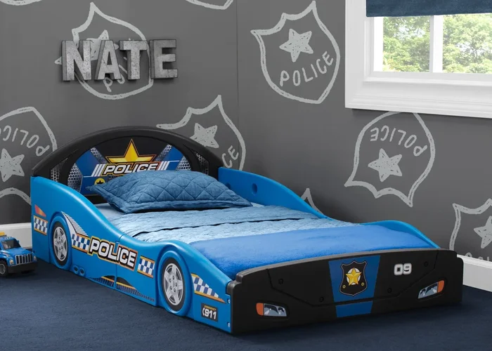 Police Car Plastic Sleep and Play Toddler Bed