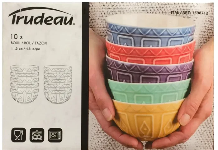 Porcelain 4.5 Inch Bowl Variety Set – 10 Count