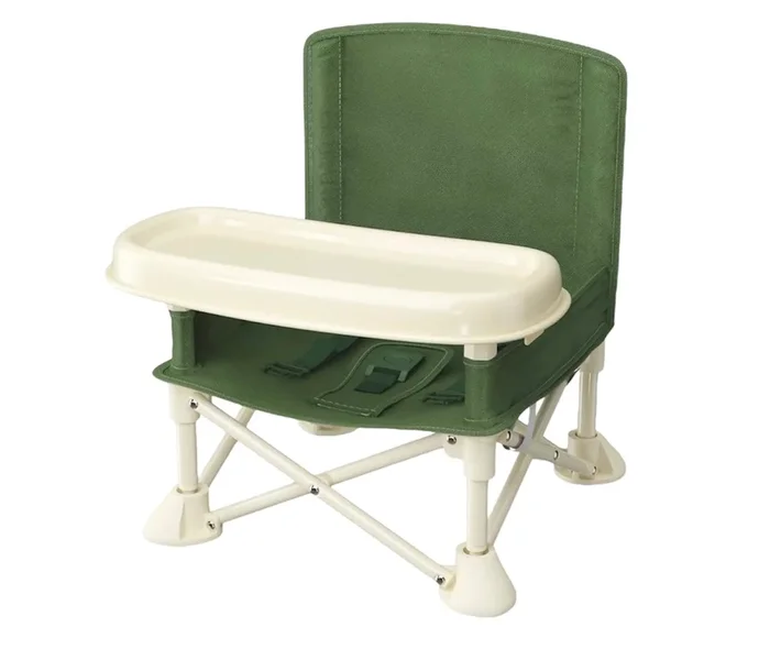 Portable Baby Chair | Camp Chair | Booster Seat With Removable Tray (Army Green) PREORDER