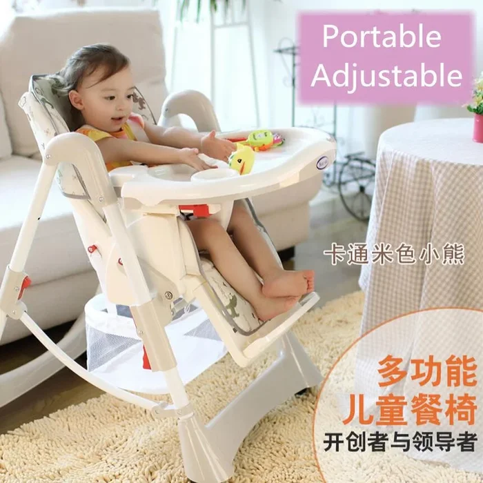 Portable Baby High Chair Booster Seat Kid,Infant Baby Dining Lunch Feeding Chair,Plastic Chair Folding,Seggiolone Portatile Baby