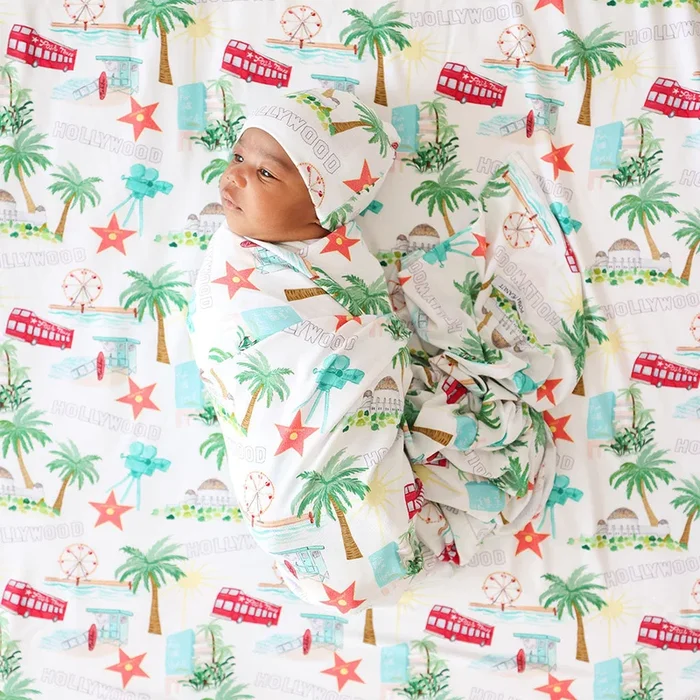 Posh Los Angeles Swaddle Beanie Set