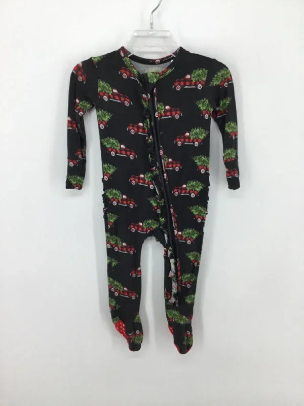 Posh Peanut Child Size 6-9 Months Black Christmas Sleeper