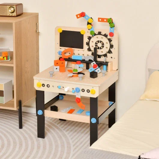 Pretend Play Workbench With Tools Set and Realistic Accessories