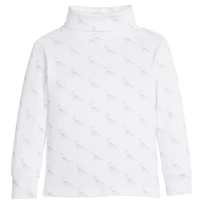 Printed Turtleneck – Pink Dinosaur