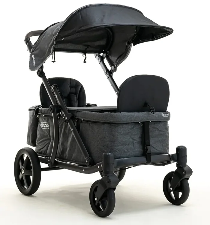 Pronto One (2 Seater) Stroller Wagon – Black Frame / City Black