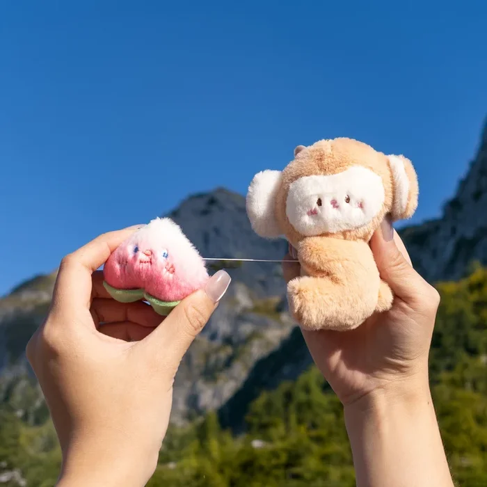 Pull On Me Keychain-Monkey and Peach