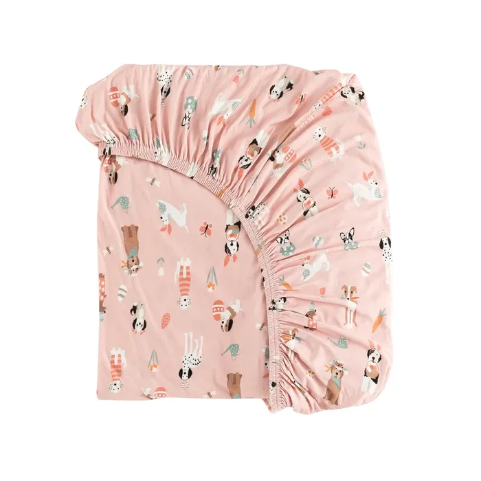 Puppy Egg Hunt (crib Sheet) – Pink