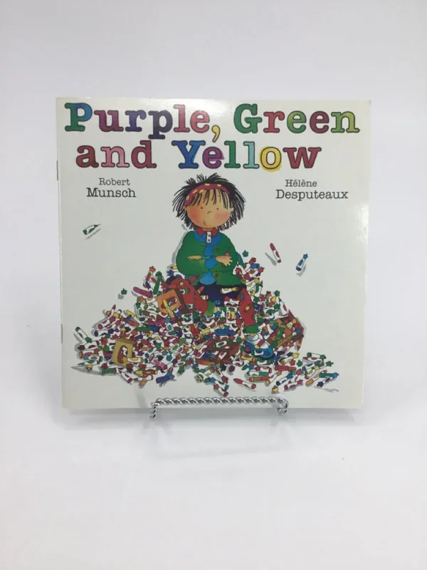 Purple, Green, and Yellow Paperback Book
